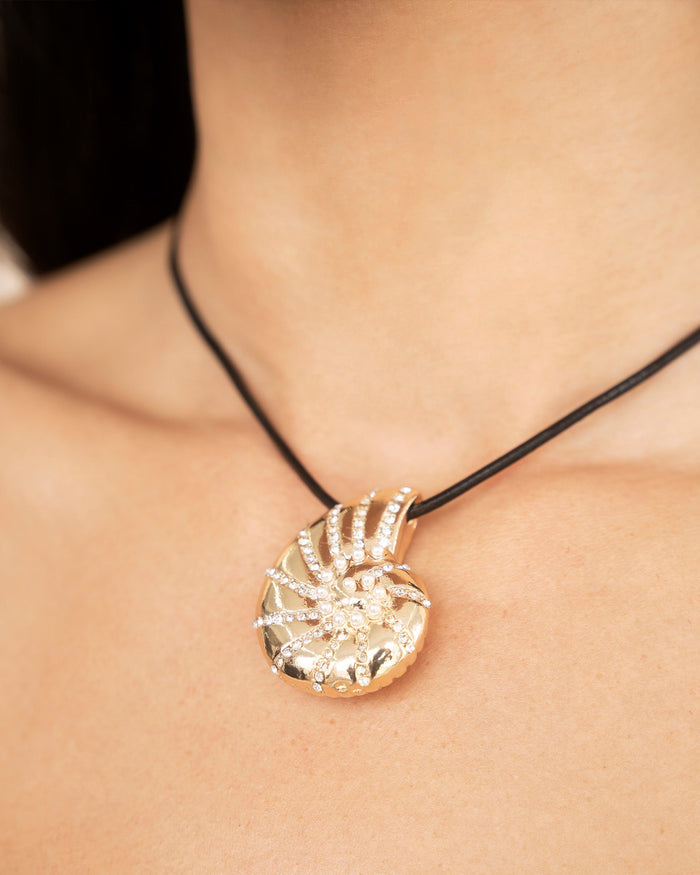 Nautilus Shell Cord Necklace