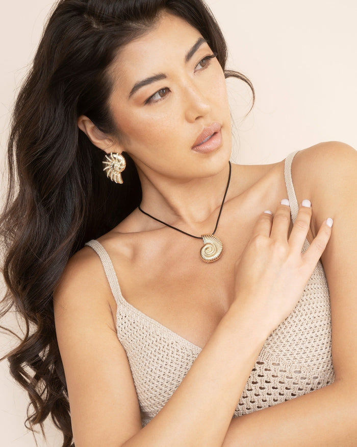 Nautilus Shell Cord Necklace