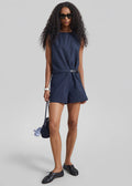 Naxos Belted Romper - Navy