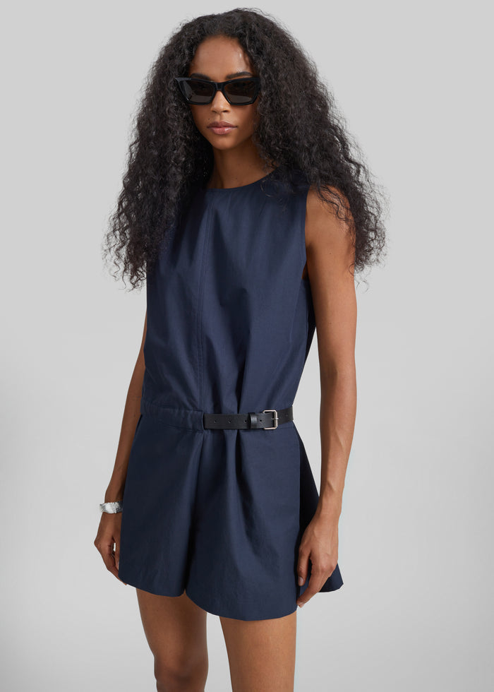 Naxos Belted Romper - Navy