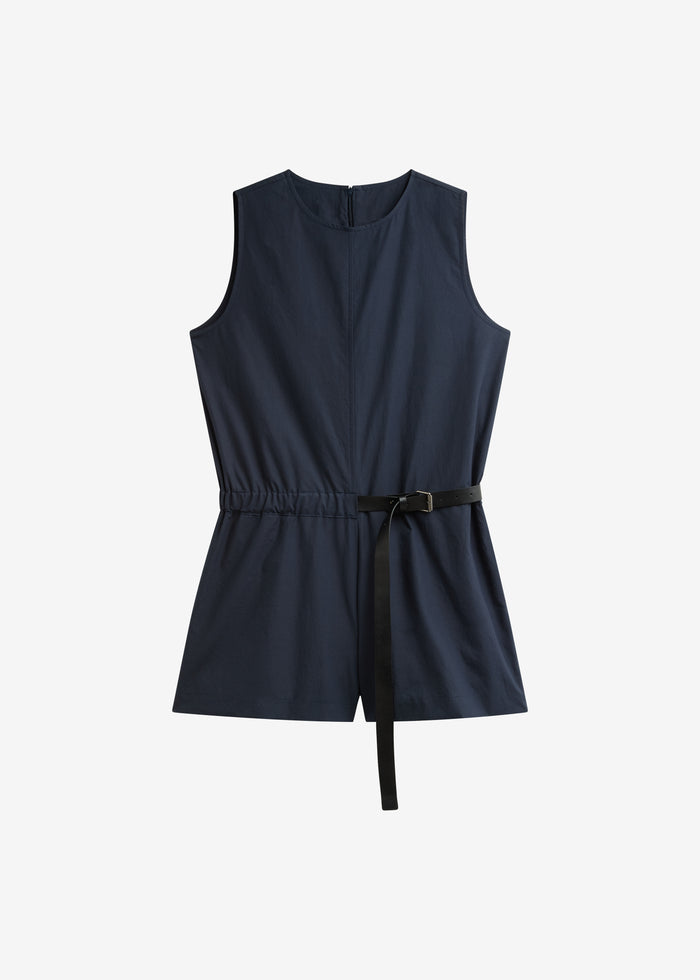 Naxos Belted Romper - Navy