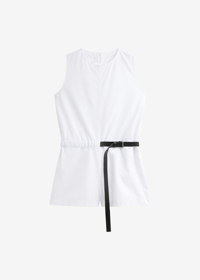 Naxos Belted Romper - White