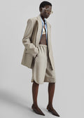 Nelis Suiting Bermuda Shorts - Beige Melange