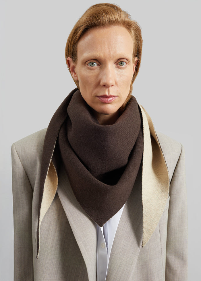 Nella Reversible Scarf - Beige/Brown