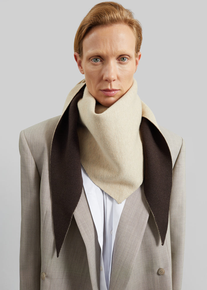 Nella Reversible Scarf - Beige/Brown