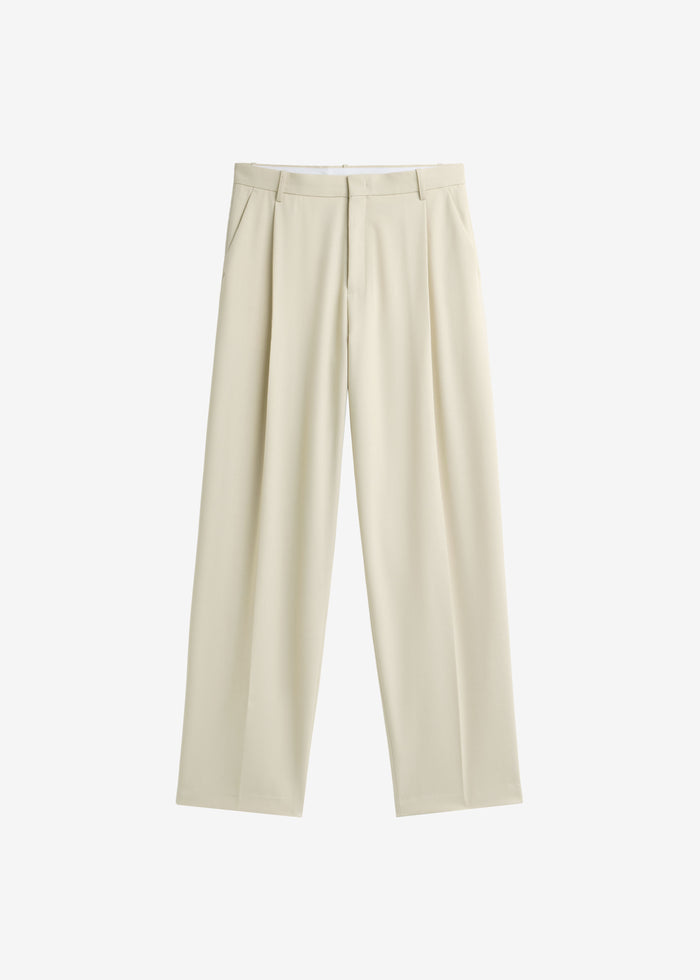 Neria Pleated Trousers - Light Beige