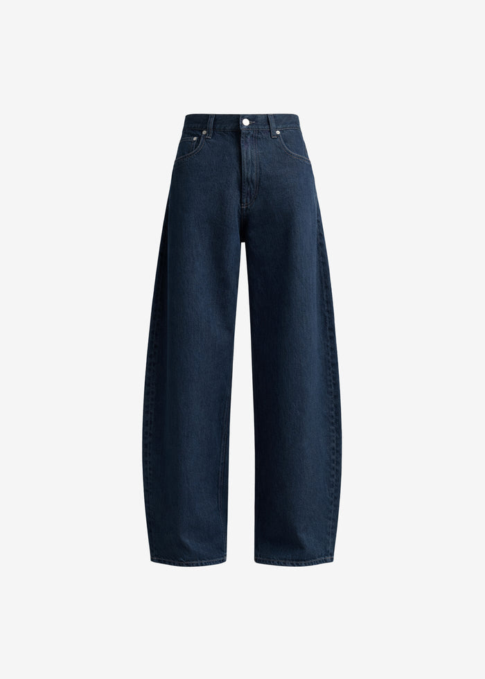 Nick Barrel Leg Jeans - Dark Wash