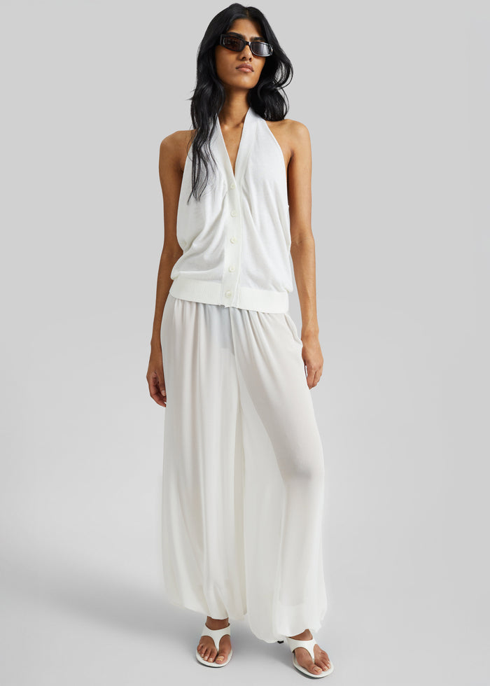 Nimi Knit Halter Top - White
