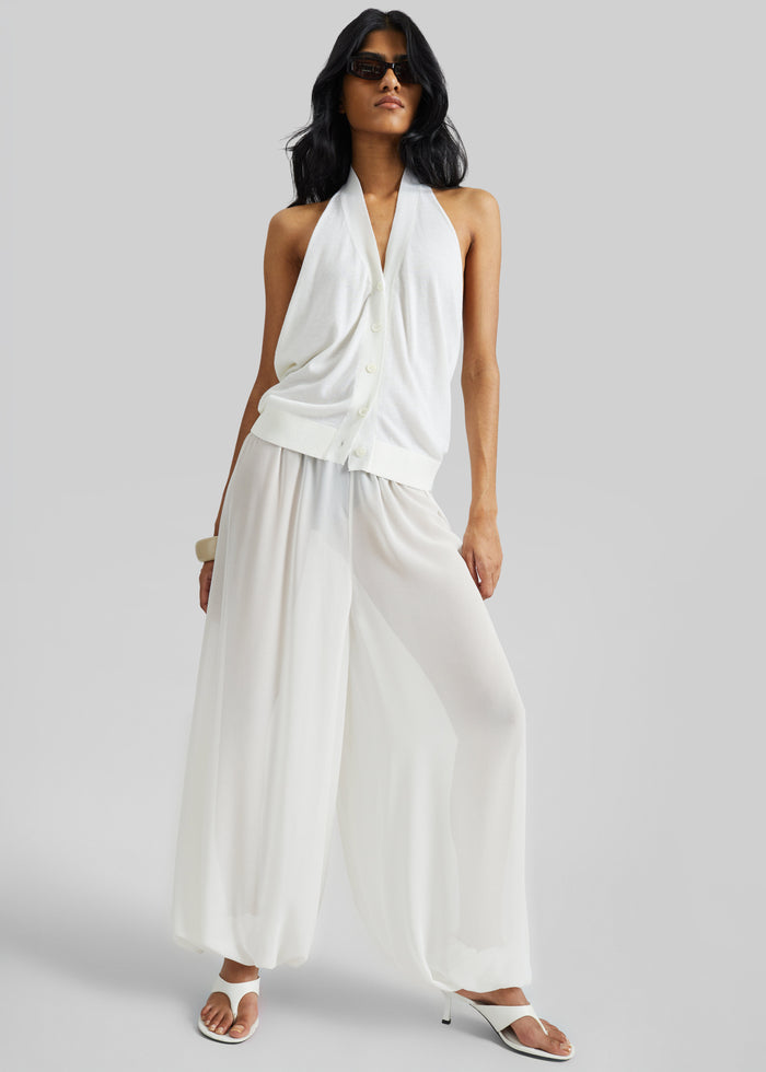 Nimi Knit Halter Top - White