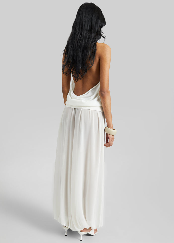 Nimi Knit Halter Top - White