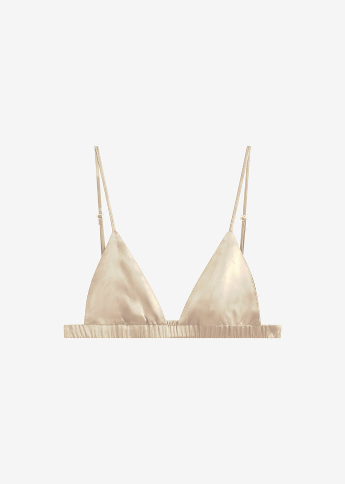Nina Silk Bralette - Champagne