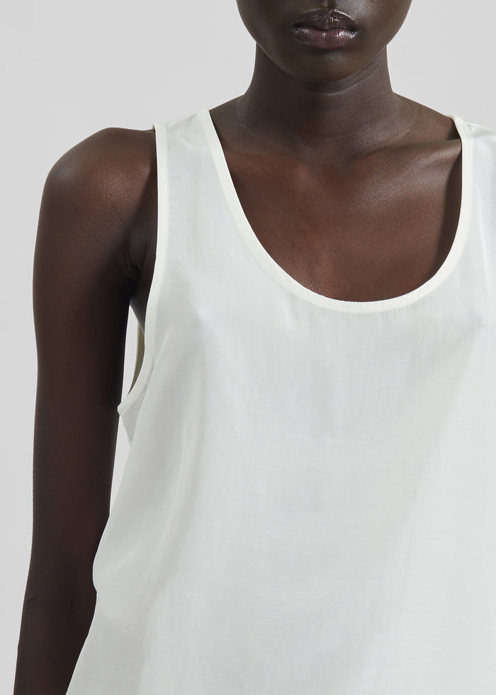 Nivee Lustrous Boxy Tank - Ivory