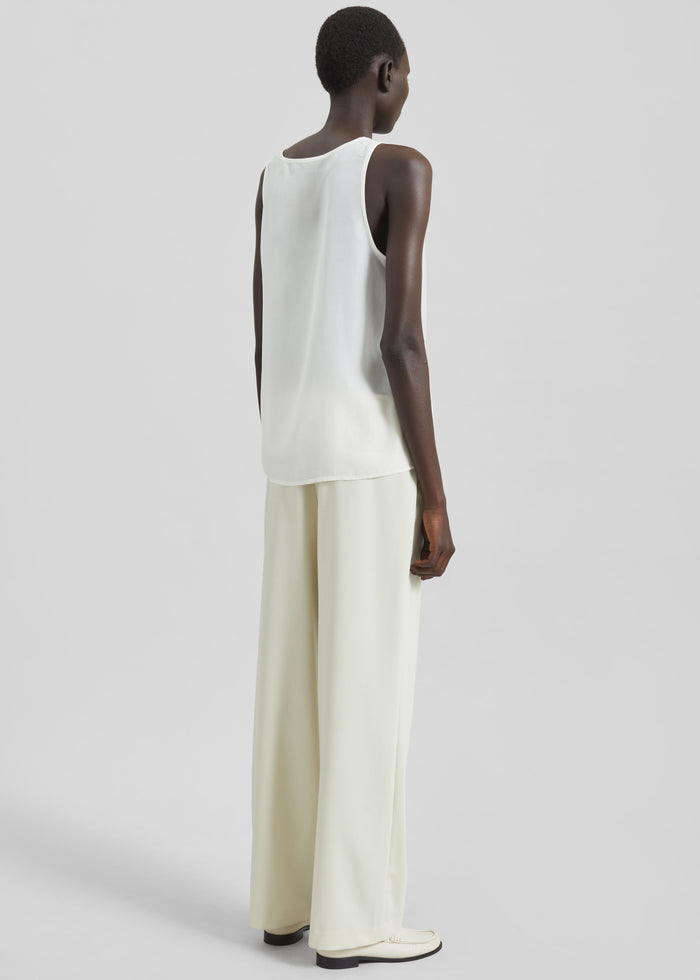 Nivee Lustrous Boxy Tank - Ivory