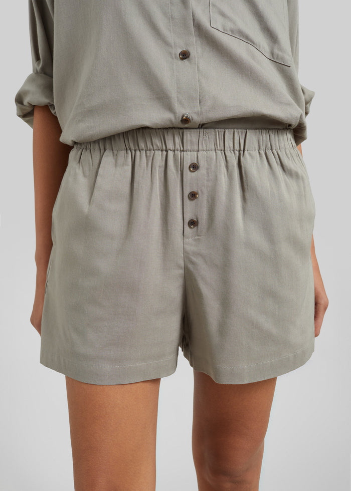 Noja Fluid Boxer Shorts - Pale Olive