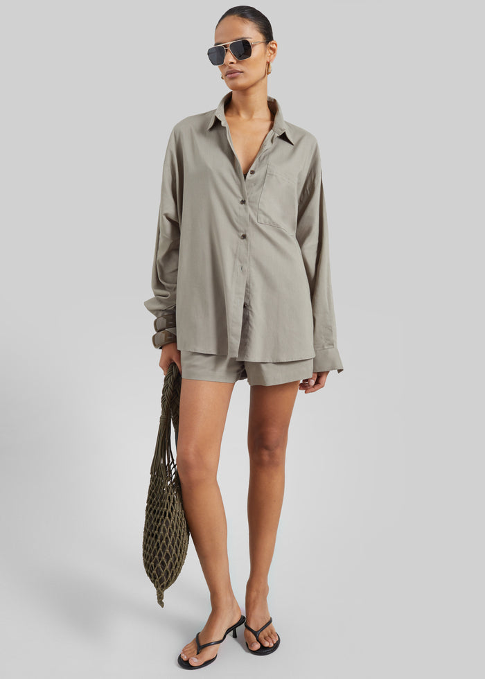 Noja Fluid Boxer Shorts - Pale Olive