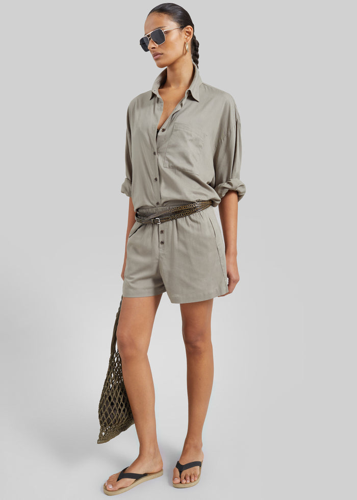 Noja Fluid Shirt - Pale Olive