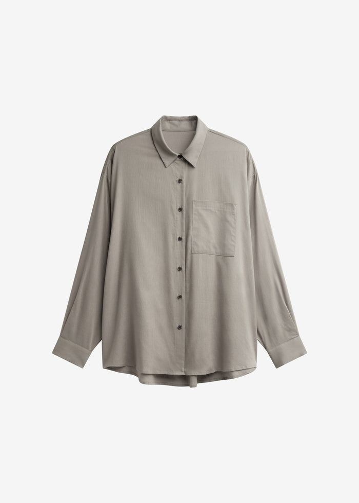 Noja Fluid Shirt - Pale Olive