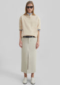 Nola Knit Polo Top - Cream