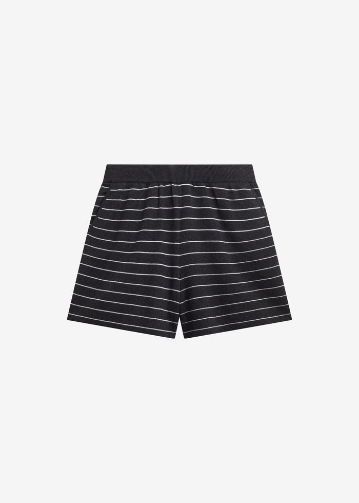 Nolma Knit Shorts - Grey/White Stripe