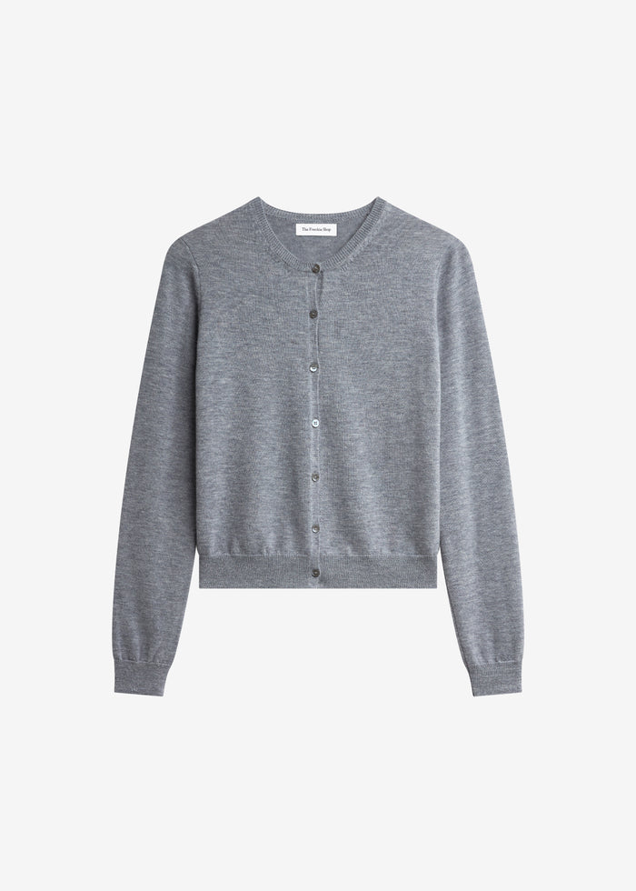 Nomi Thin Knit Cardigan - Grey