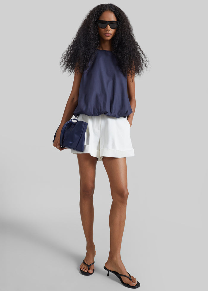 Norea Sleeveless Balloon Top - Navy