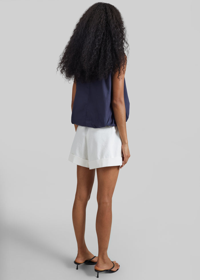 Norea Sleeveless Balloon Top - Navy