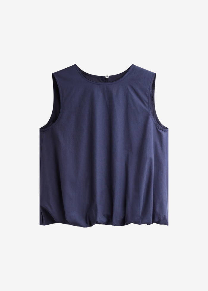 Norea Sleeveless Balloon Top - Navy