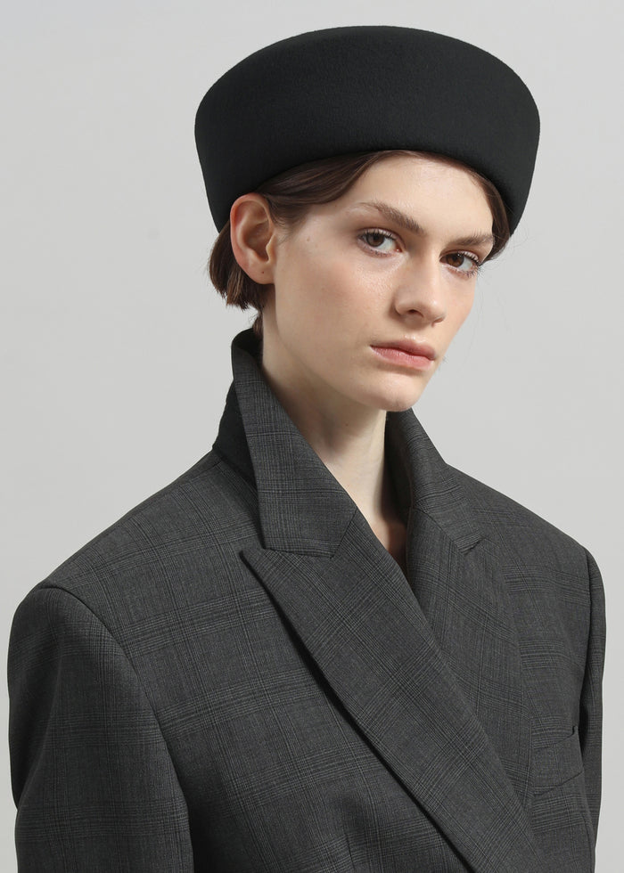 Noxley Pillbox Hat - Black