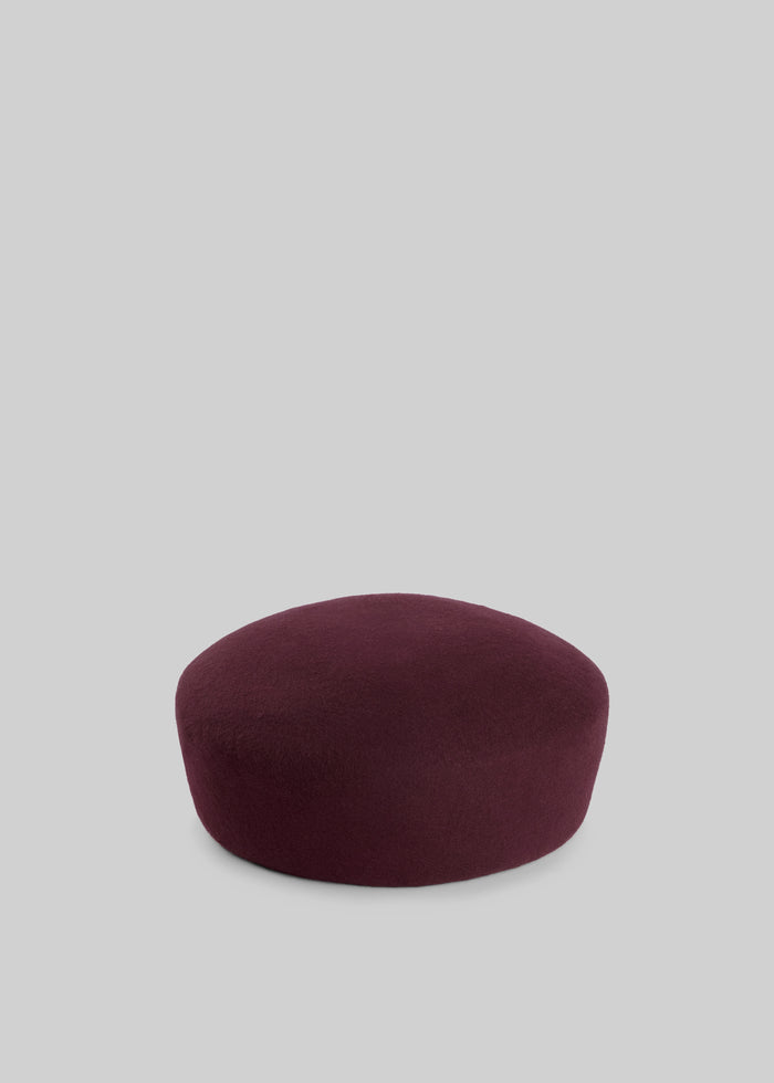 Noxley Pillbox Hat - Burgundy