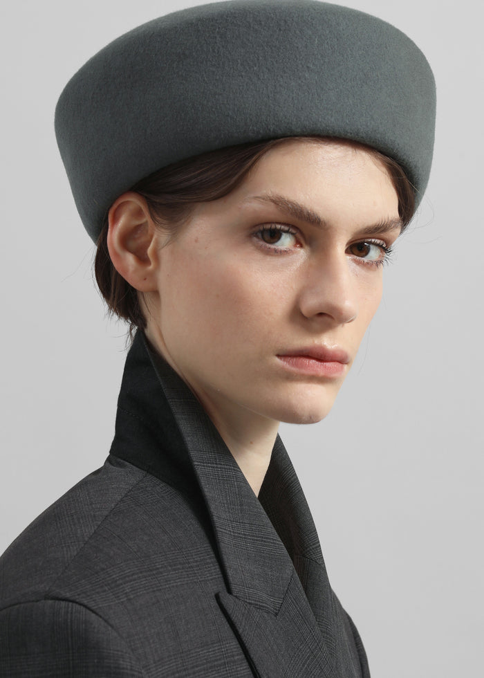 Noxley Pillbox Hat - Grey