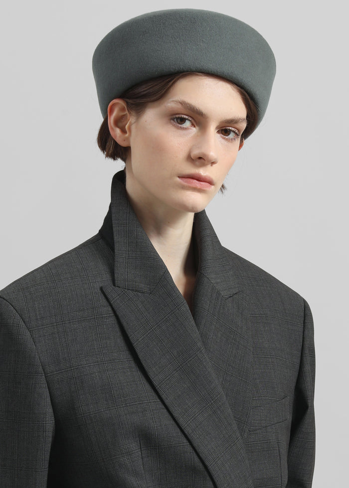 Noxley Pillbox Hat - Grey