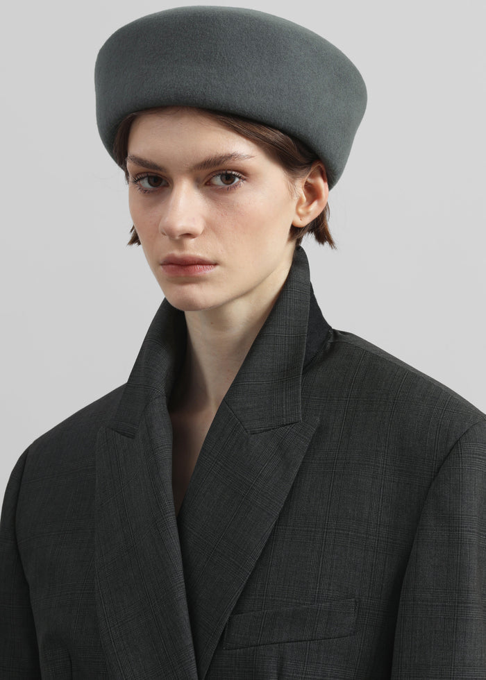 Noxley Pillbox Hat - Grey