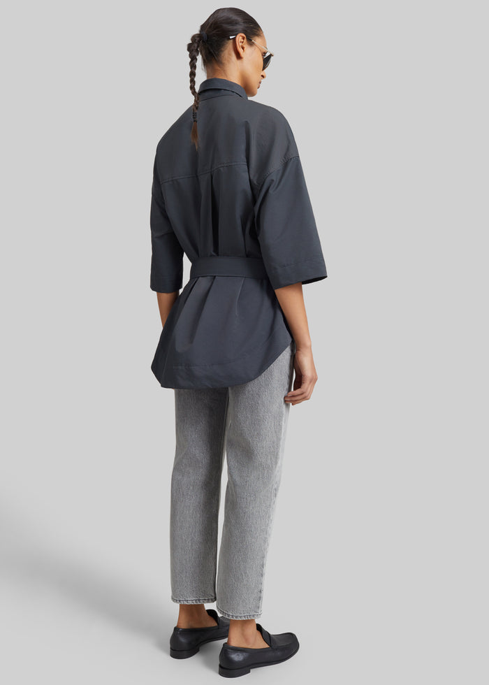 Odesa Belted Shirt - Charcoal