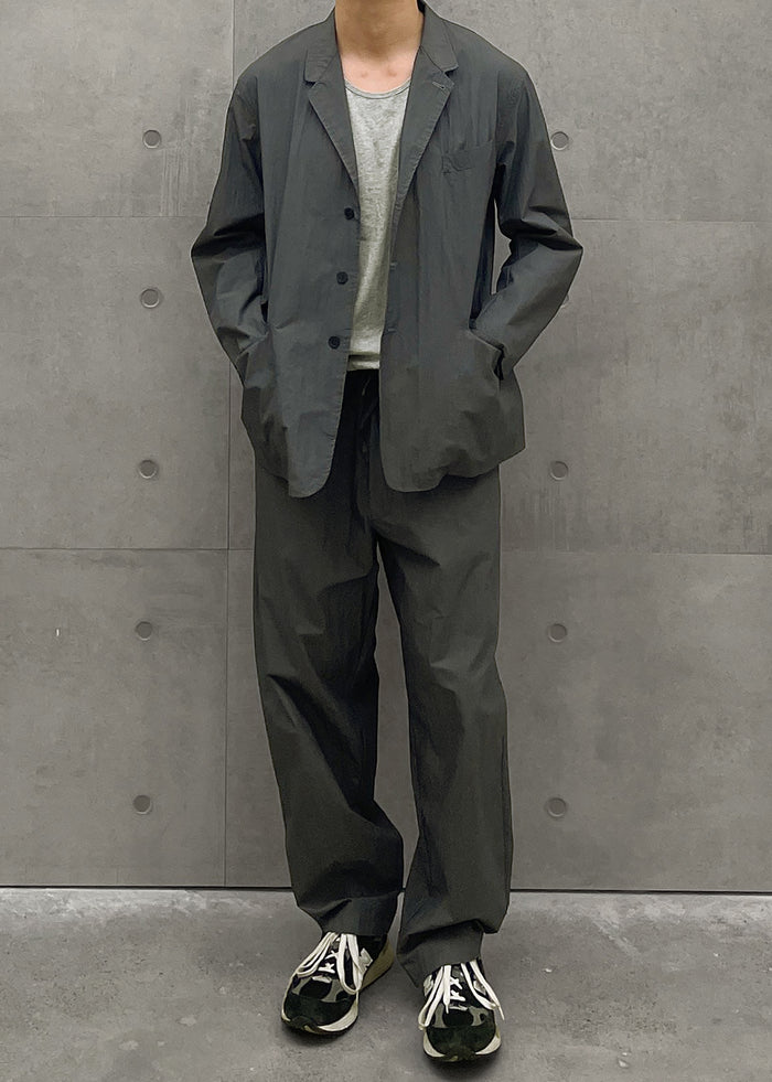 Ohio Crinkled Poplin Blazer - Slate Grey