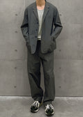 Ohio Crinkled Poplin Blazer - Slate Grey