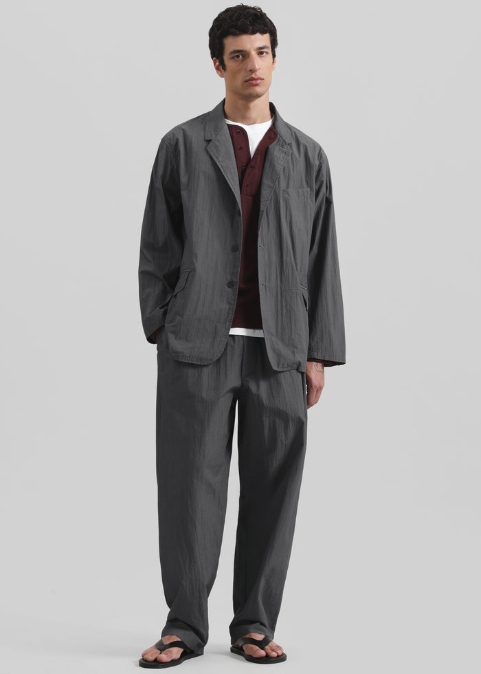 Ohio Crinkled Poplin Blazer - Slate Grey