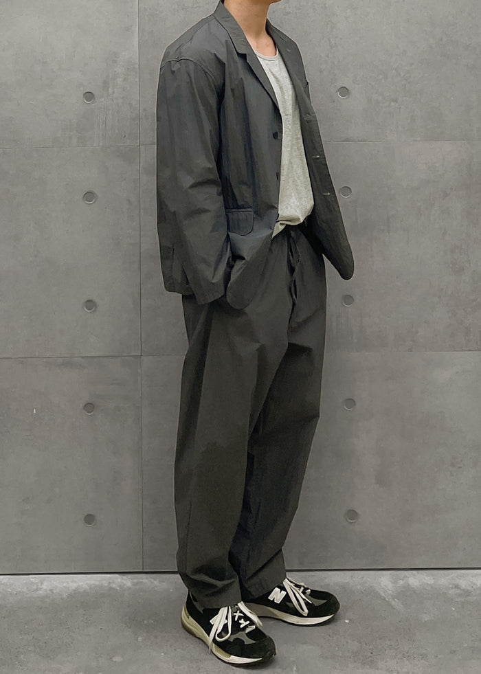 Ohio Crinkled Poplin Blazer - Slate Grey