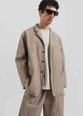 Ohio Crinkled Poplin Blazer - Taupe