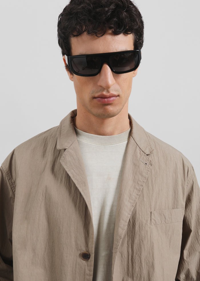 Ohio Crinkled Poplin Blazer - Taupe