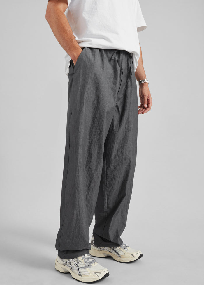Ohio Crinkled Poplin Pants - Slate Grey