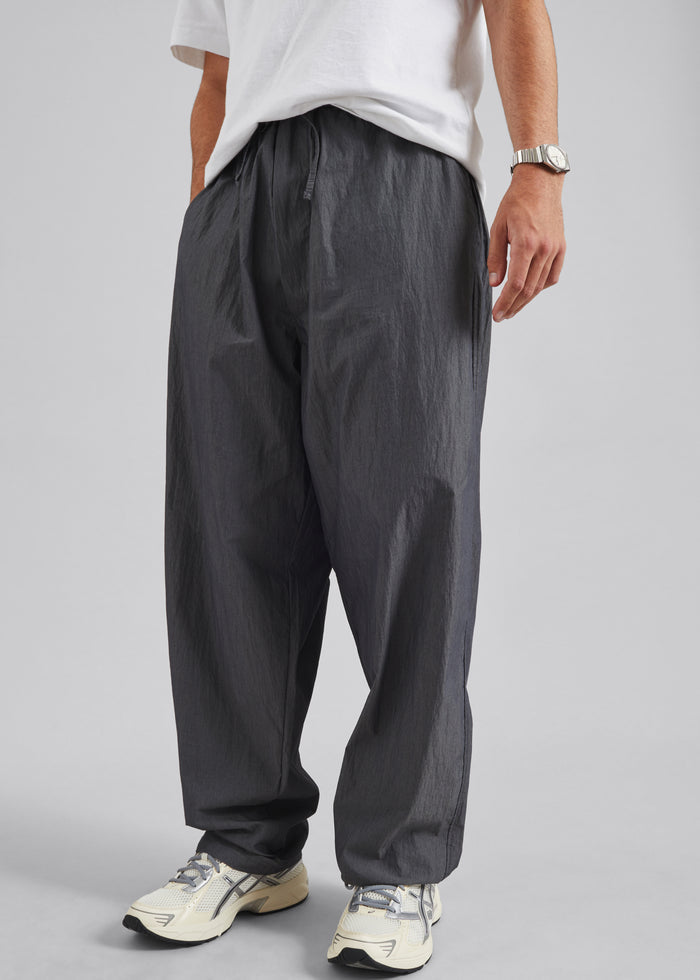 Ohio Crinkled Poplin Pants - Slate Grey