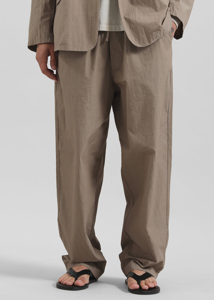 Ohio Crinkled Poplin Pants - Taupe