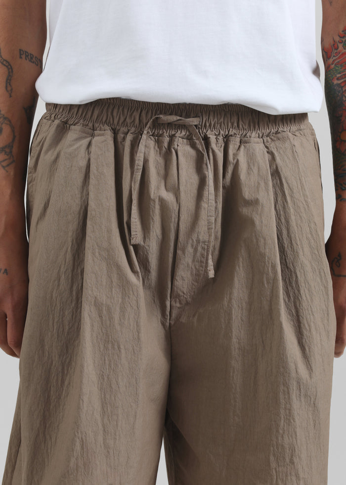 Ohio Crinkled Poplin Pants - Taupe
