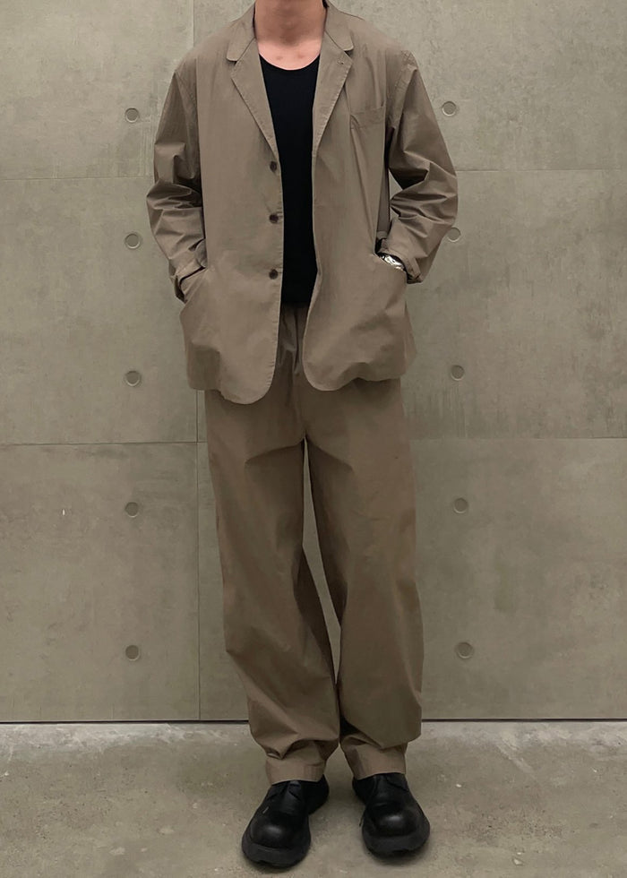 Ohio Crinkled Poplin Pants - Taupe