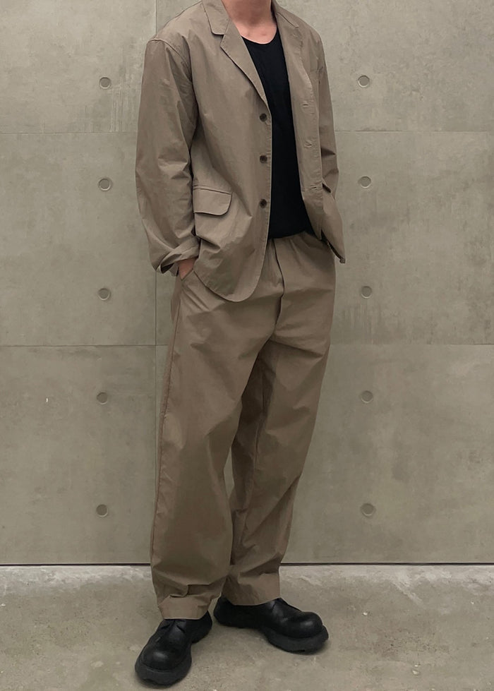 Ohio Crinkled Poplin Pants - Taupe