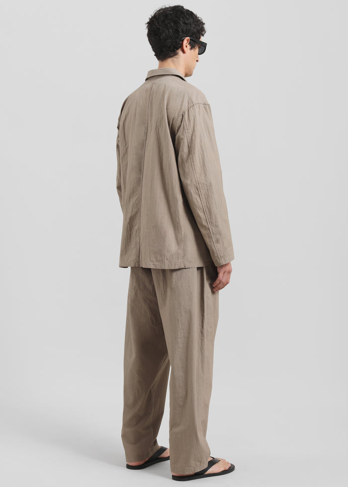 Ohio Crinkled Poplin Pants - Taupe
