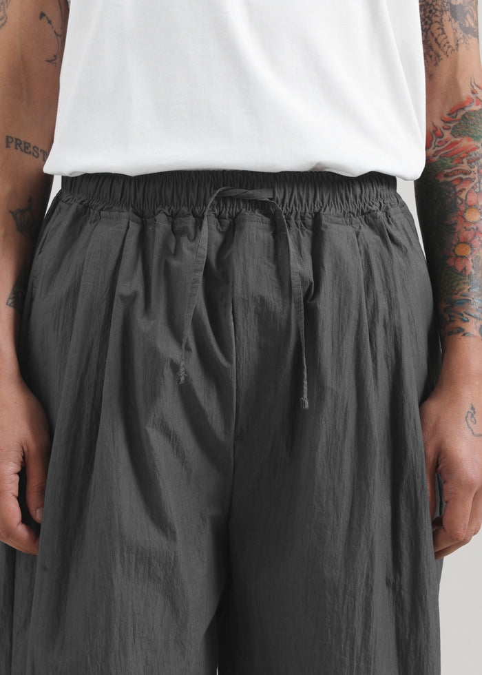 Ohio Crinkled Poplin Shorts - Slate Grey