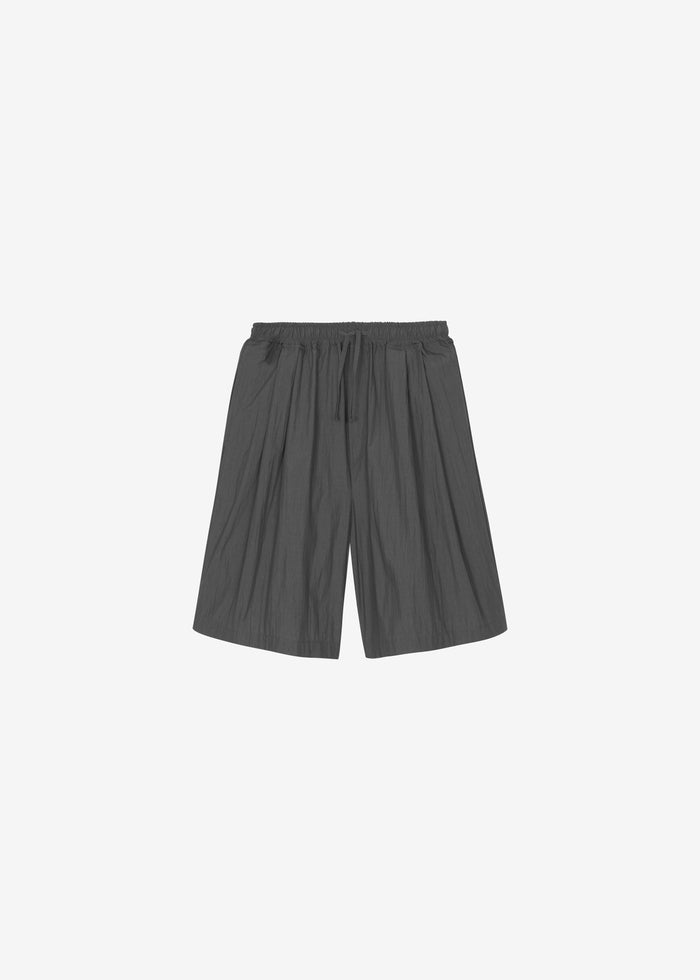 Ohio Crinkled Poplin Shorts - Slate Grey