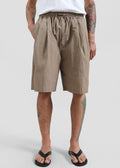 Ohio Crinkled Poplin Shorts - Taupe