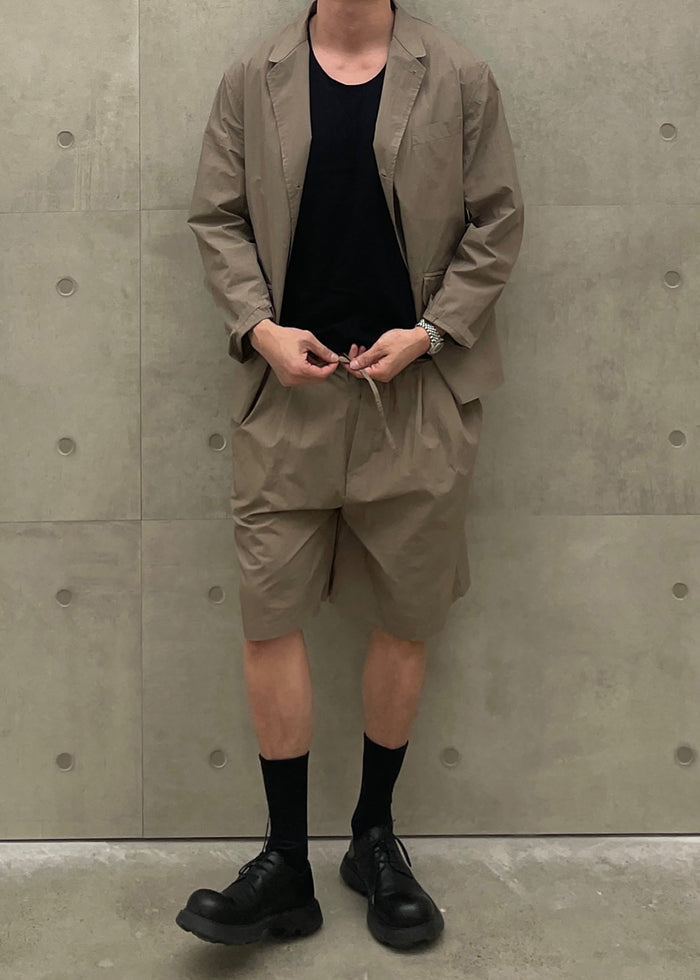 Ohio Crinkled Poplin Shorts - Taupe